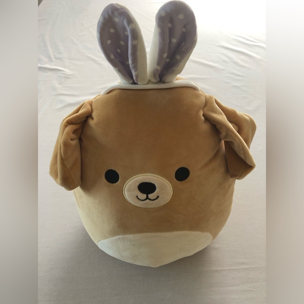 Squishmallow 16” Golden Retriever Dog with Bunny Ears Plush Soft & Squishy NWT - Picture 5 of 16